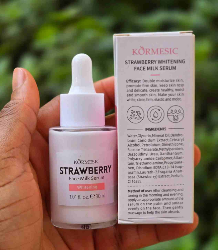 Kormesic Strawberry Whitening Face Milk Serum - Image 3